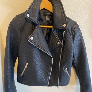 Black leather jacket